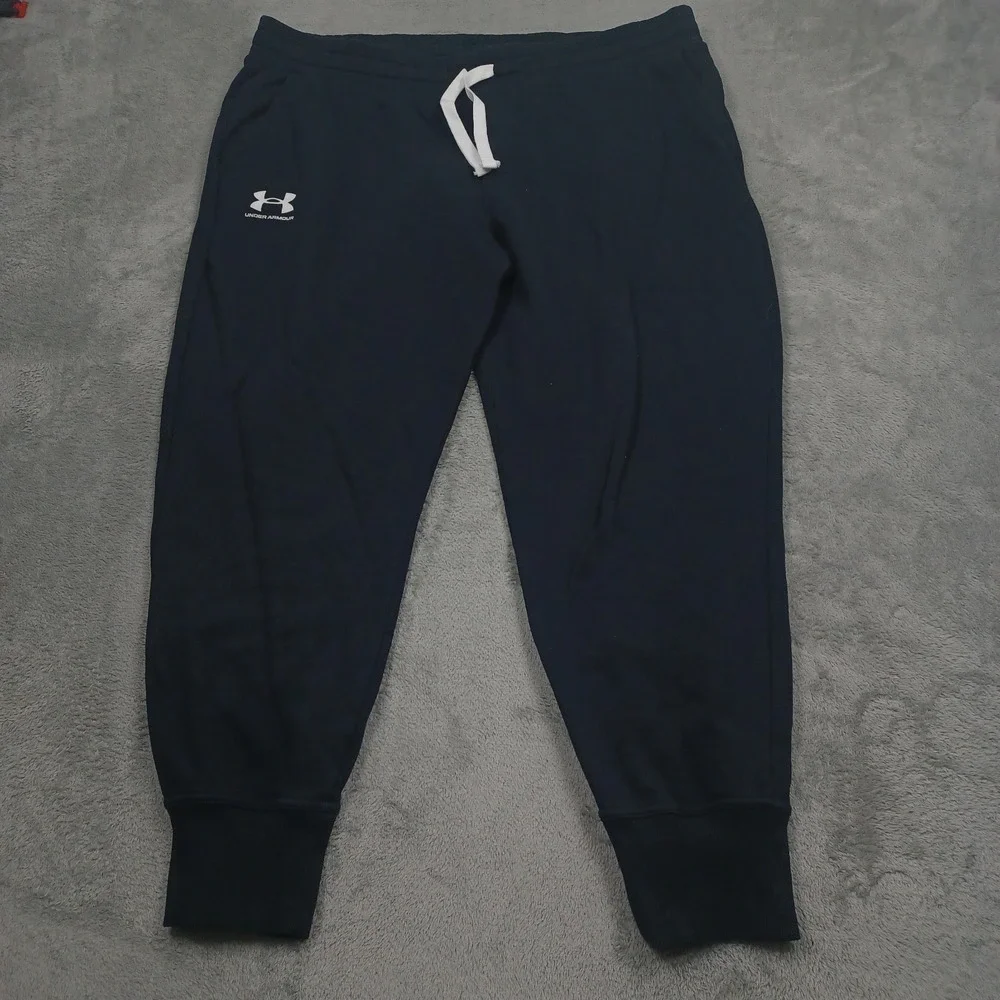 Under Armour Joggers Mens XXL‎ Black Fleece Drawstring Casual Gym Training